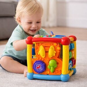 VTech Busy Learners Activity Cube, Toddler Interactive Educational Toy